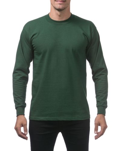 Pro Club Men’s Heavyweight Cotton Long Sleeve Crew Neck T-Shirt