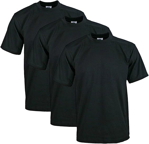 Pro Club Men’s 3-Pack Heavyweight Cotton Short Sleeve Crew Neck T-Shirt