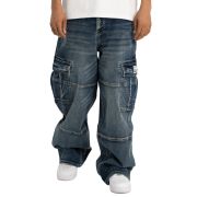 Pro Club Men’s Heavyweight Baggy Fit Denim Cargo Pant