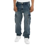 Pro Club Men’s Heavyweight Relaxed Fit Denim Cargo Pant