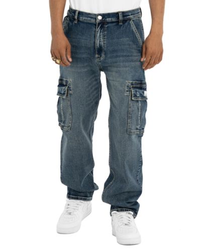 Pro Club Men’s Heavyweight Relaxed Fit Denim Cargo Pant