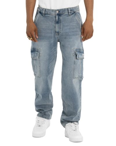 Pro Club Men’s Heavyweight Relaxed Fit Denim Cargo Pant