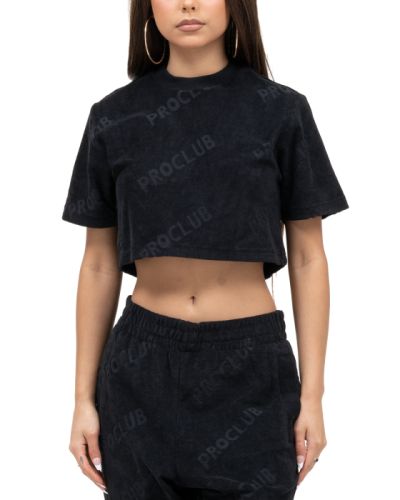 Pro Club Women’s Comfort Terry Cloth Cropped Tee